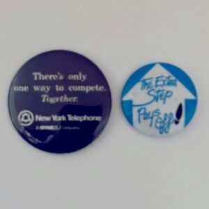 Vintage New York Telephone Pins (2)